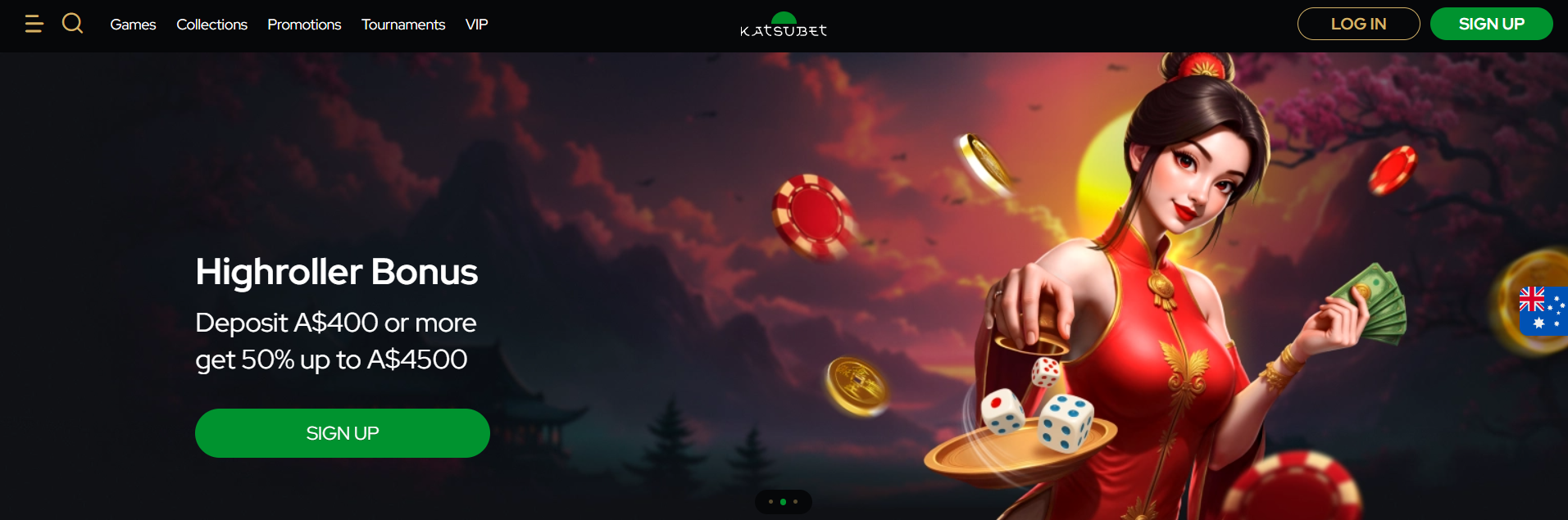 Katsubet Casino interface