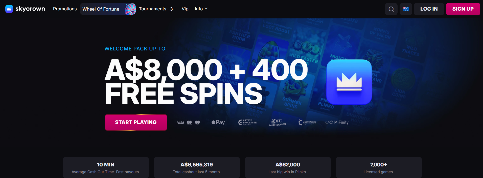 Skycrown Casino interface