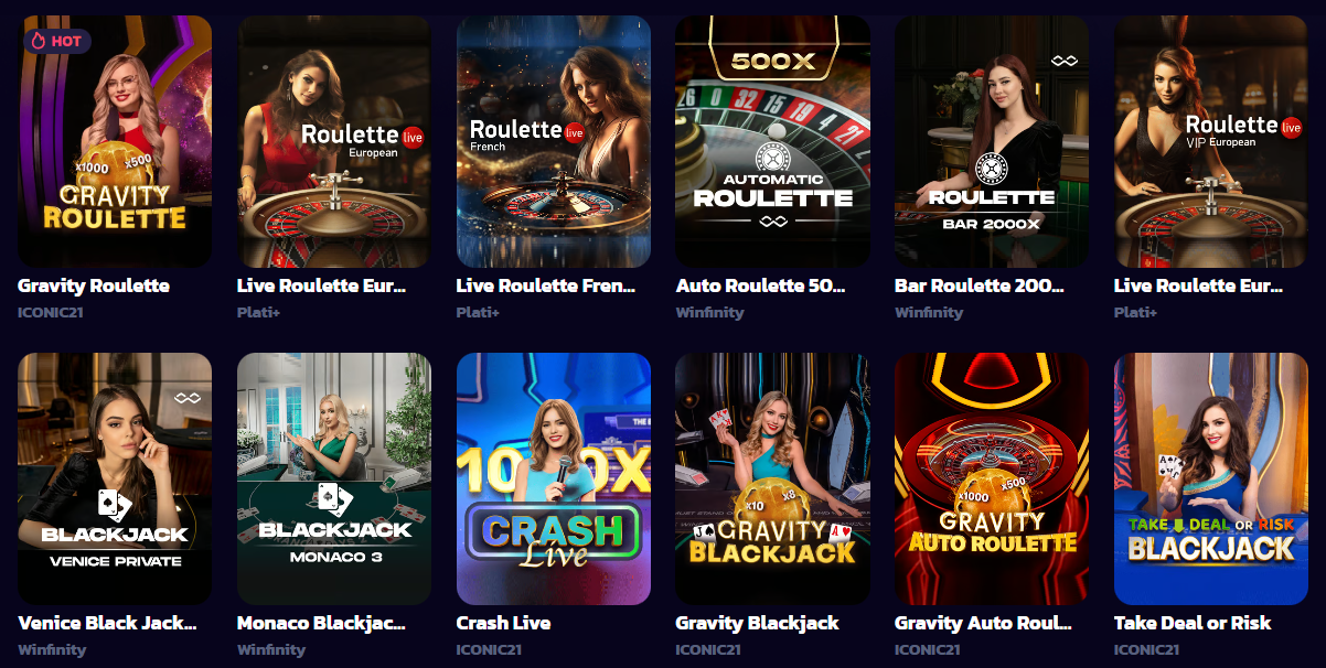 21Bit Casino live dealer tables