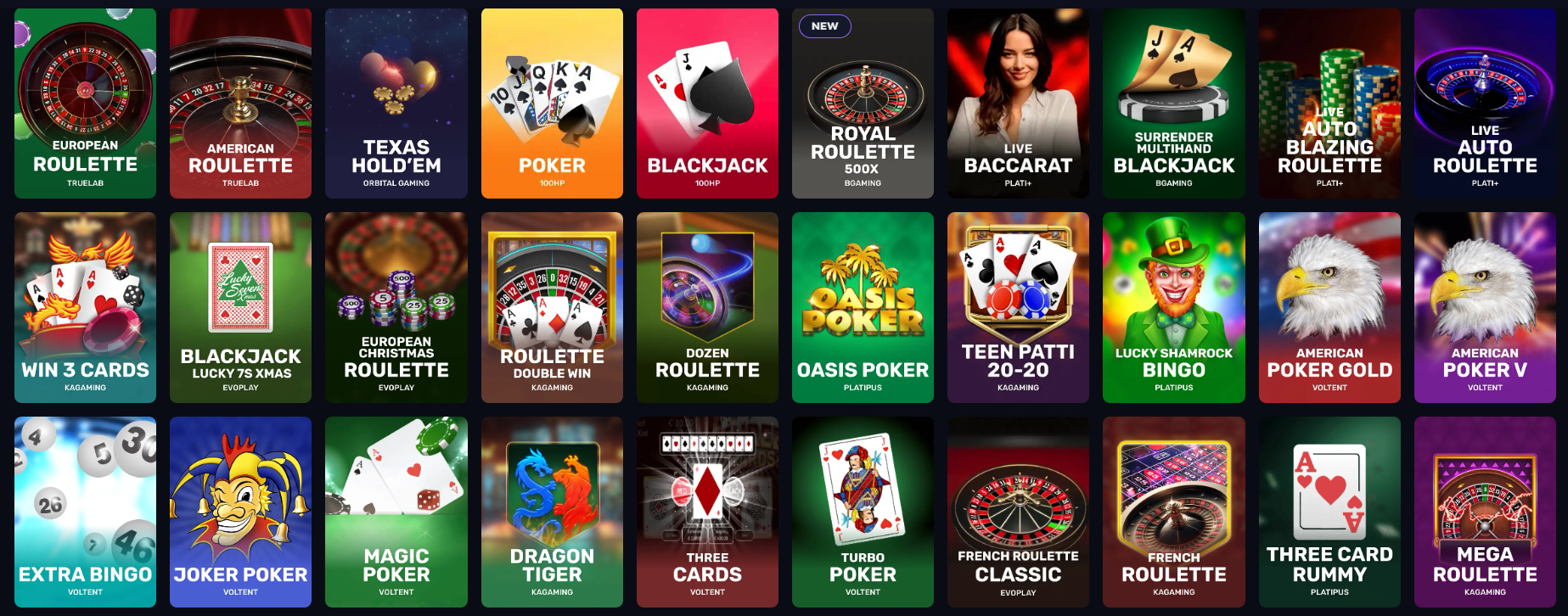7Bit Casino table games