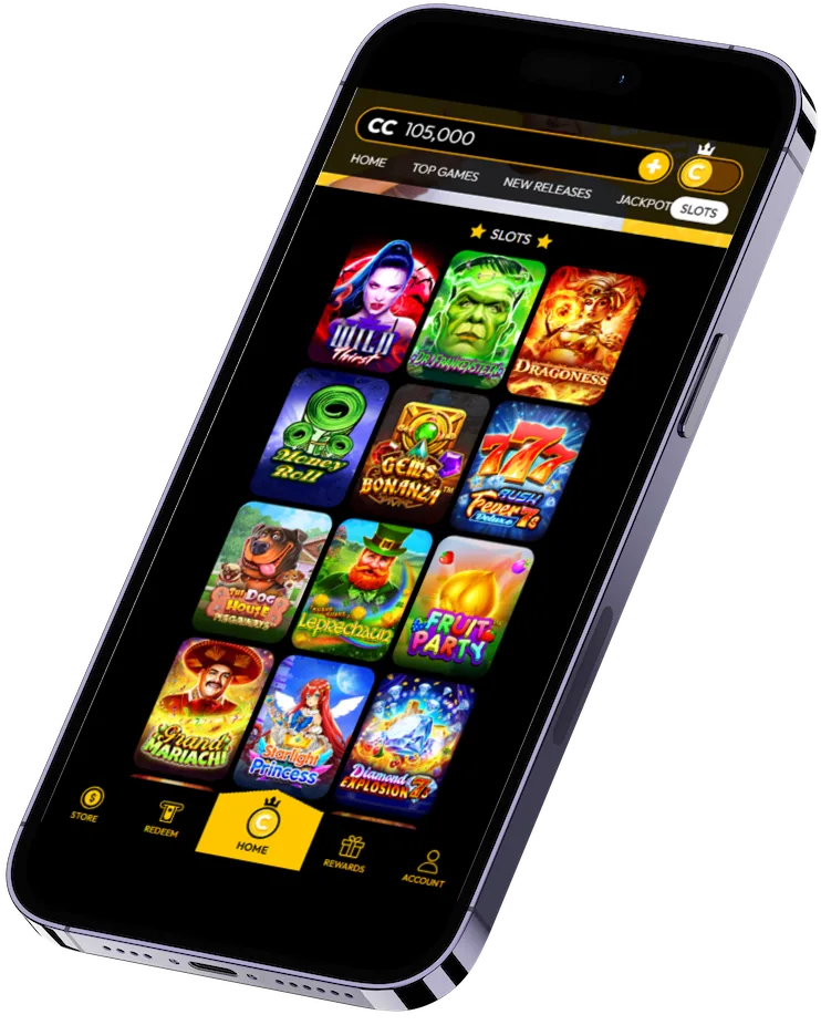 CrownGold Casino mobile site on iPhone