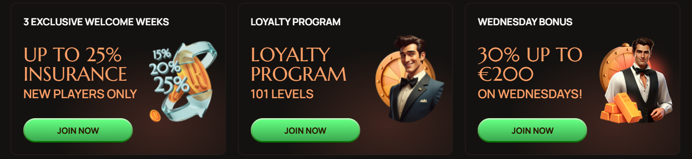 Ritzo Casino welcome bonus and free spins offer