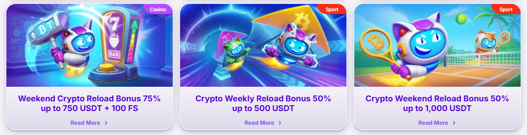 Robocat Casino crypto bonus offer