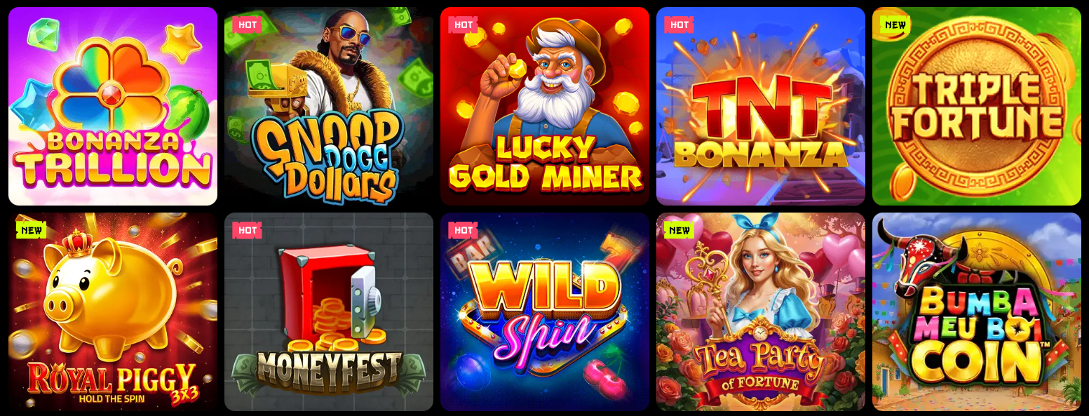 Spin Samurai Casino games lobby
