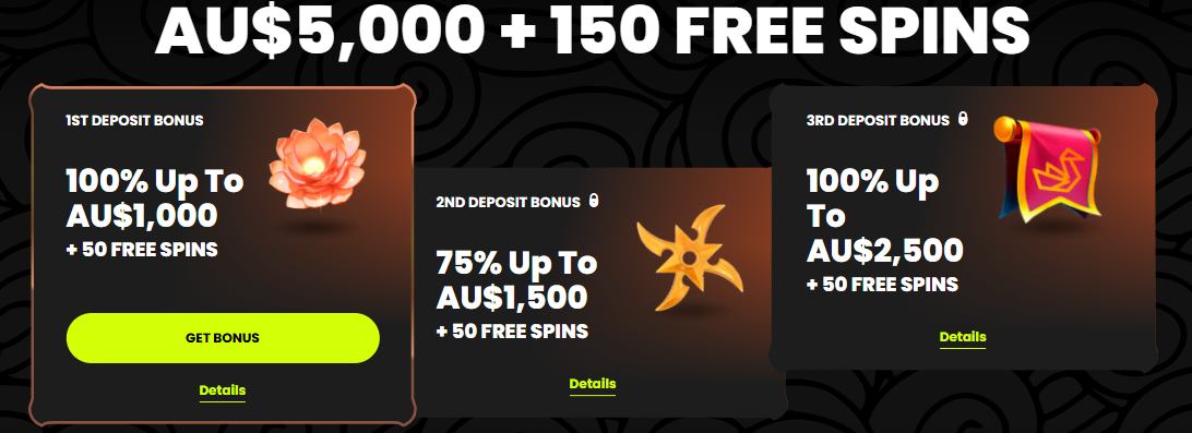 Spin Samurai Casino welcome bonus offer